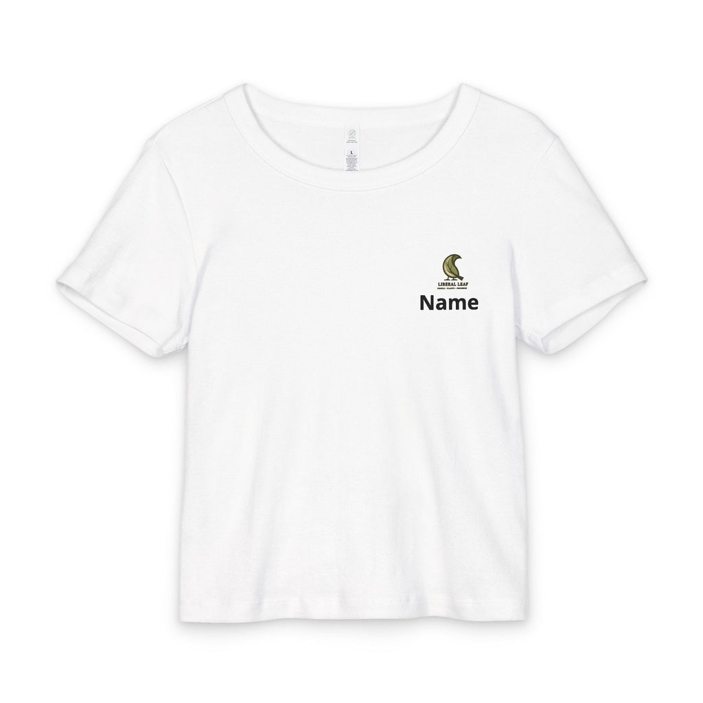 Mini Gnome Chest-Logo Baby Tee — Organic Rib Infant T‑Shirt