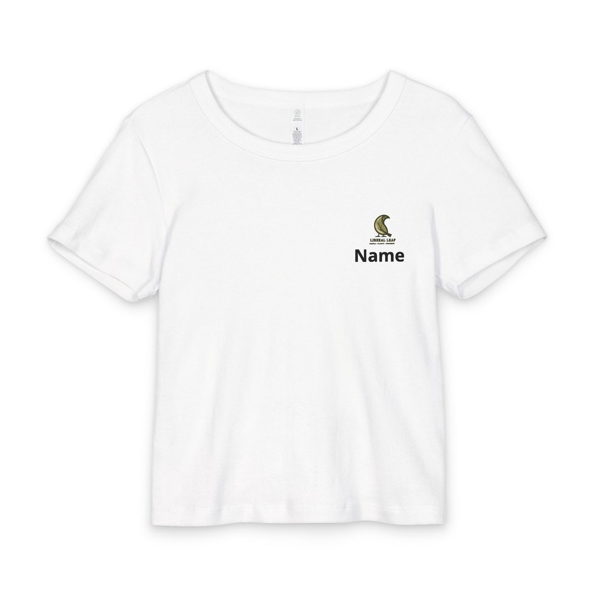 Mini Gnome Chest-Logo Baby Tee — Organic Rib Infant T‑Shirt
