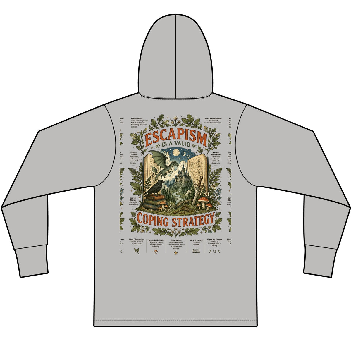 Escape. Lightweight Tri-Blend Hoodie Tee — Soft Everyday Hooded Shirt
