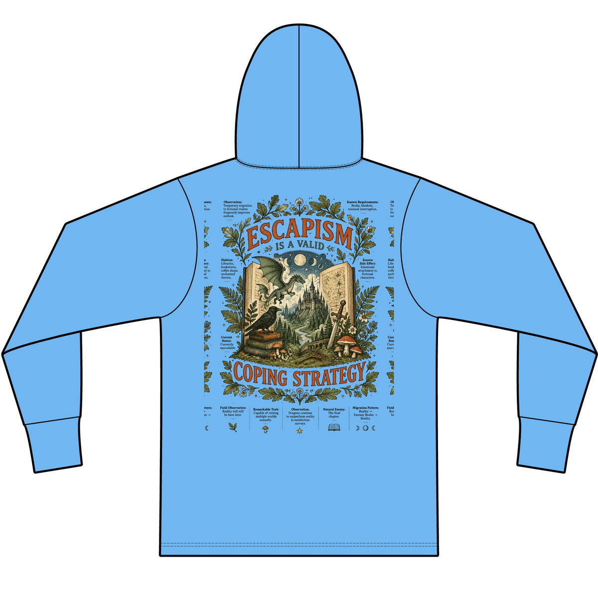 Escape. Lightweight Tri-Blend Hoodie Tee — Soft Everyday Hooded Shirt
