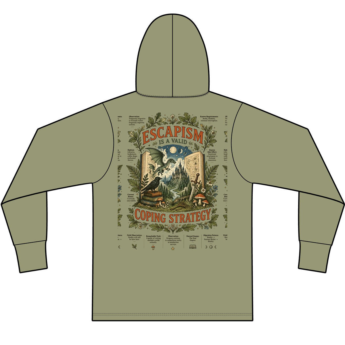 Escape. Lightweight Tri-Blend Hoodie Tee — Soft Everyday Hooded Shirt